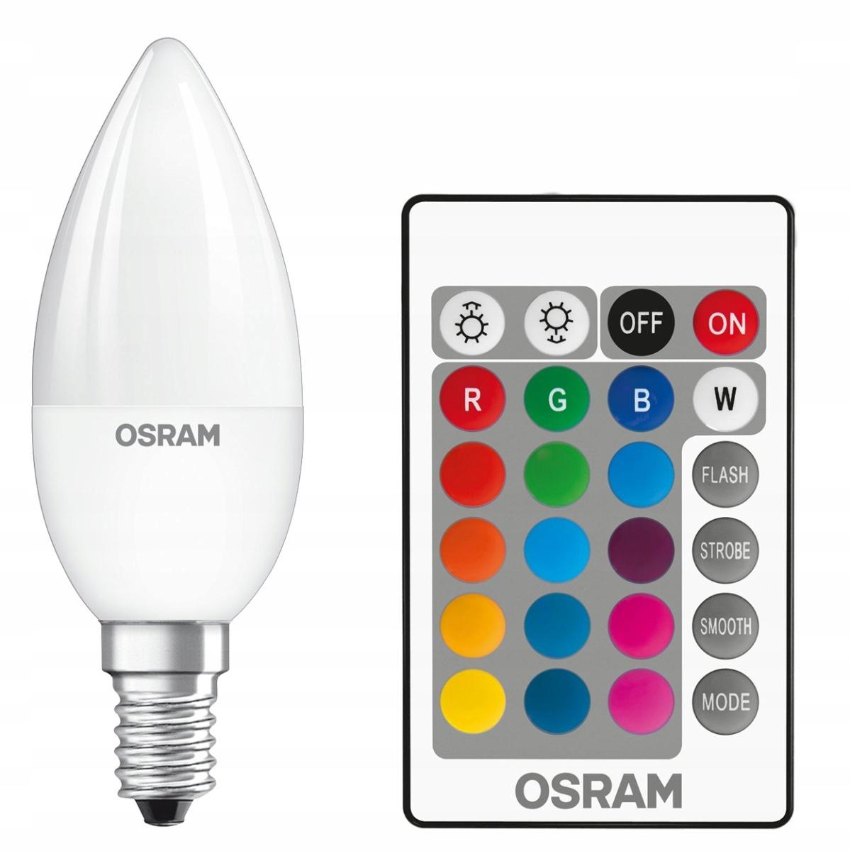 OSRAM Żarówka LED ŚWIECA E14 4,5W = 25W RGBW PILOT - obrazek 11