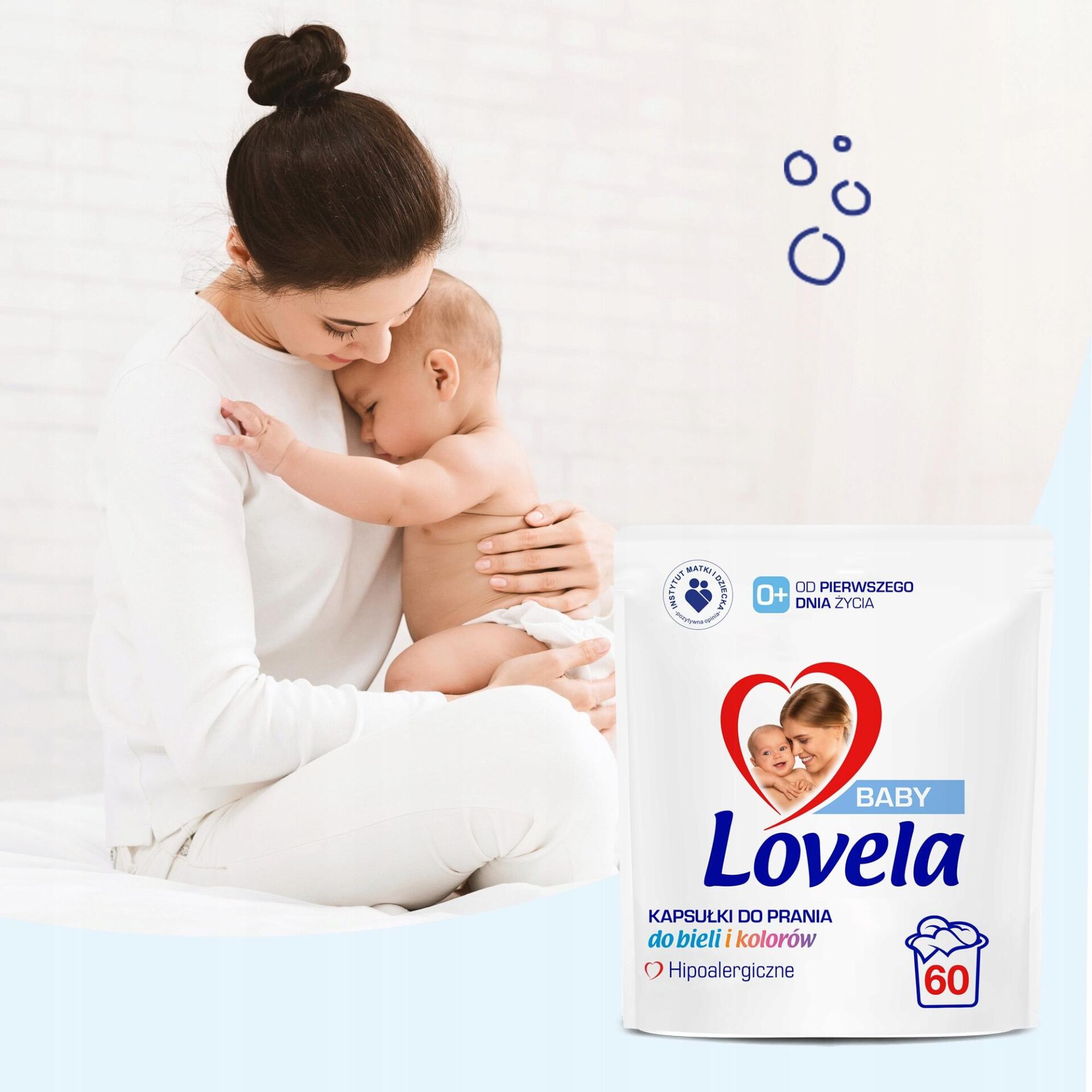 Lovela dla dzieci hipoalergiczne kapsułki do prania bieli i kolorów 60 szt - obrazek 6