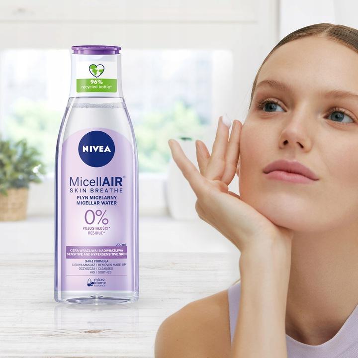 NIVEA KOJĄCY PŁYN MICELARNY DO CERY WRAŻLIWEJ I NADWRAŻLIWEJ 200ml - obrazek 4