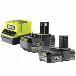 RYOBI Zestaw Akumulator Litowo-Jonowy ONE+ 2A + 4A + Ładowarka RC18120-242X