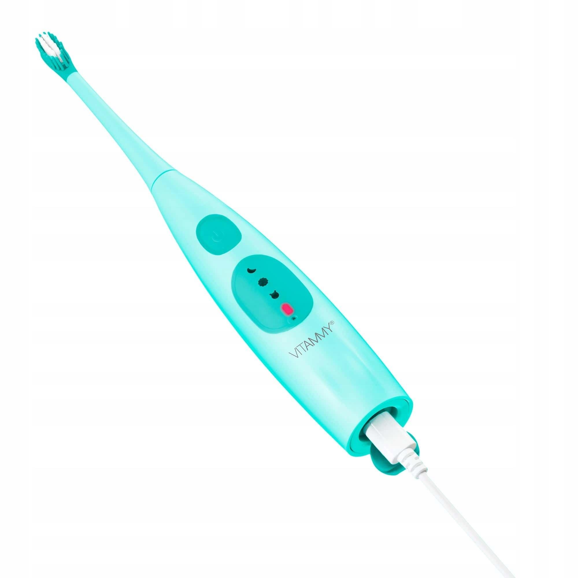 VITAMMY SZCZOTECZKA SONICZNA ELEKTRYCZNA DO ZĘBÓW DZIECI 6-9LAT DINO USB - obrazek 2