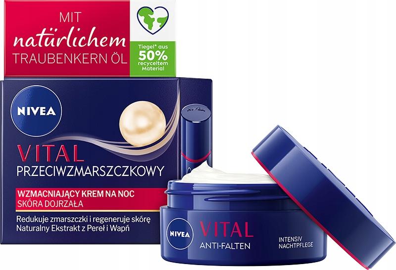 NIVEA Krem na Noc Vital Przeciwzmarszczkowy Regenerujący, 50 ml