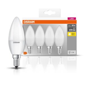 OSRAM 呕ar贸wka LED E14 艢WIECA 4,9W = 40W 2700K 4PAK