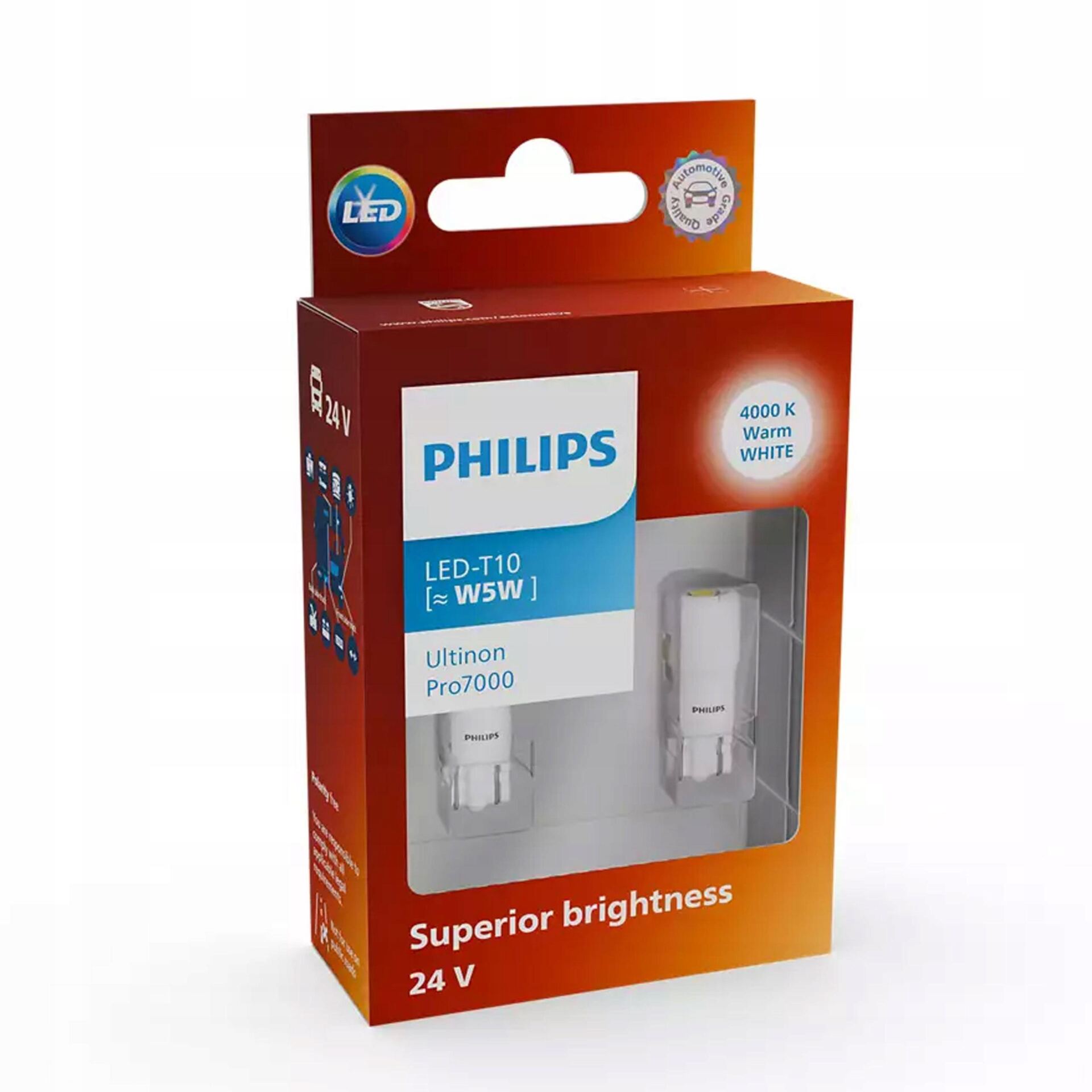 Żarówki Philips LED Ultinon Pro7000 W5W WU70 24V - obrazek 4