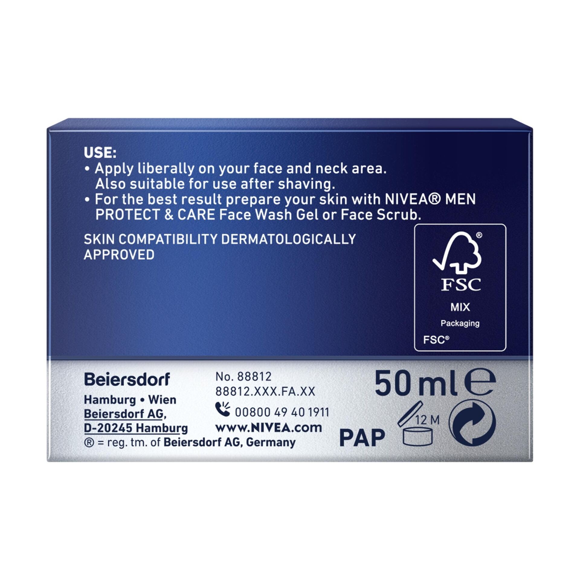 NIVEA MEN PROTECT & CARE KREM INTENSYWNIE NAWILŻAJĄCY 50 ml - obrazek 14