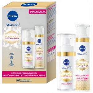 NIVEA 2 pack LUMINOUS - krem na dzień i serum przeciw przebarwieniom zestaw