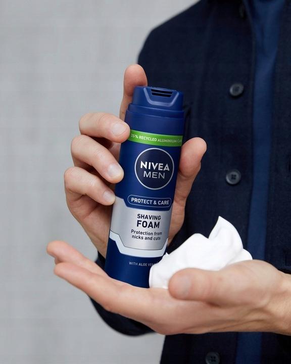 NIVEA MEN Pianka do golenia Protect&Care 200ml - obrazek 3