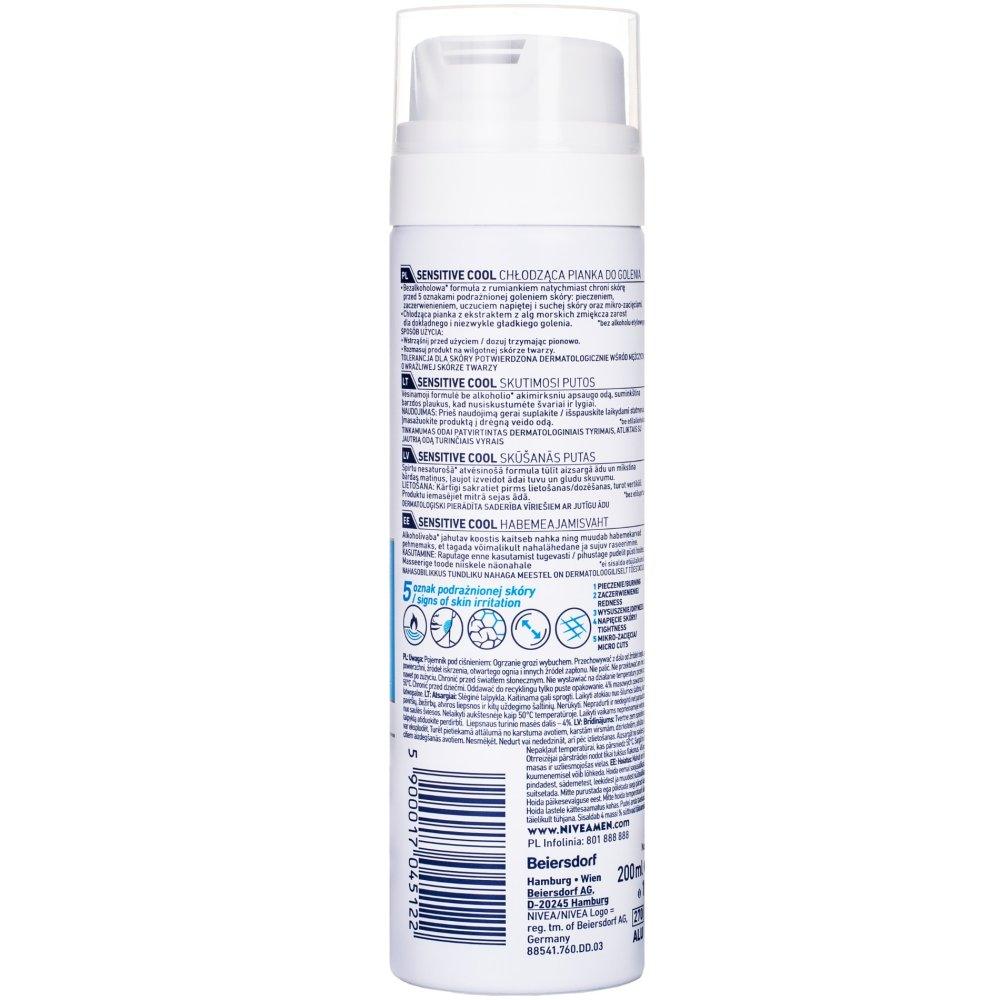 NIVEA MEN SENSITIVE COOL PIANKA DO GOLENIA 200ML - obrazek 7