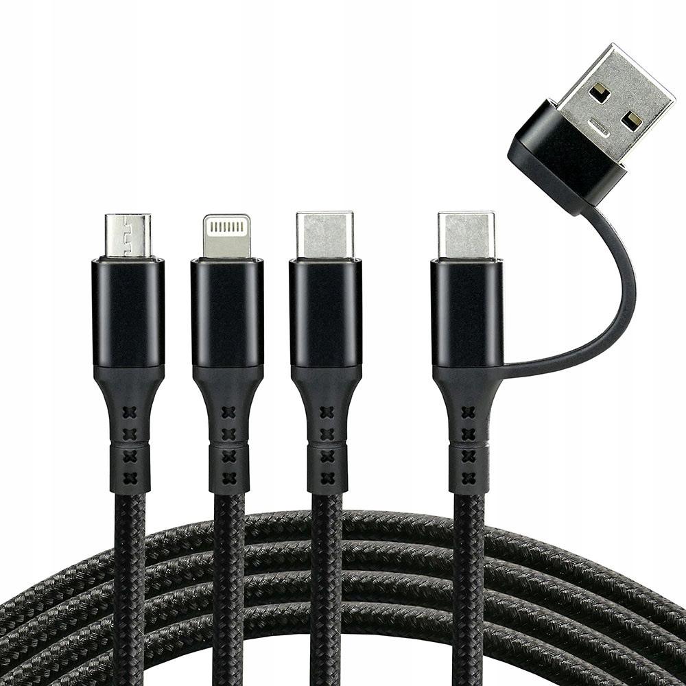 EverActive Kabel do ładowania USB - micro/C/iPh 1,2m CBB-1.2ALL - obrazek 4