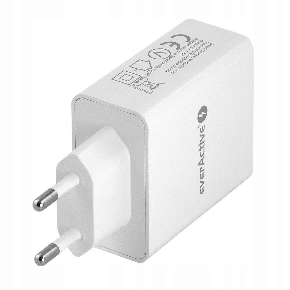 EverActive Ładowarka sieciowa 230V 4 porty USB 5V 5A 25W biała - obrazek 7