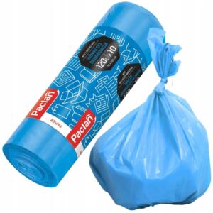 WORKI NA ŚMIECI PACLAN SEGREGACJI PAPIER KARTONY 120L 10SZT MOCNE