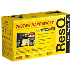 VIRAGE Zestaw Naprawczy do Opon Uszczelniacz 450ml + Kompresor Samochodowy
