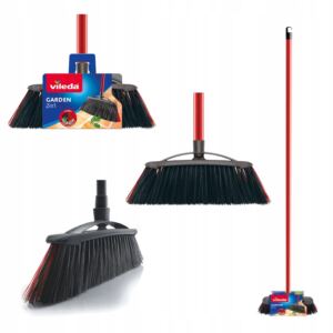 VILEDA Szczotka miotła zewnętrzna 2 w 1 z kijem