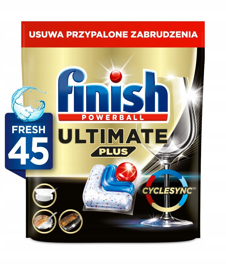 Finish Powerball Ultimate Plus kapsułki do zmywarki Zapach Fresh 45 Sztuk
