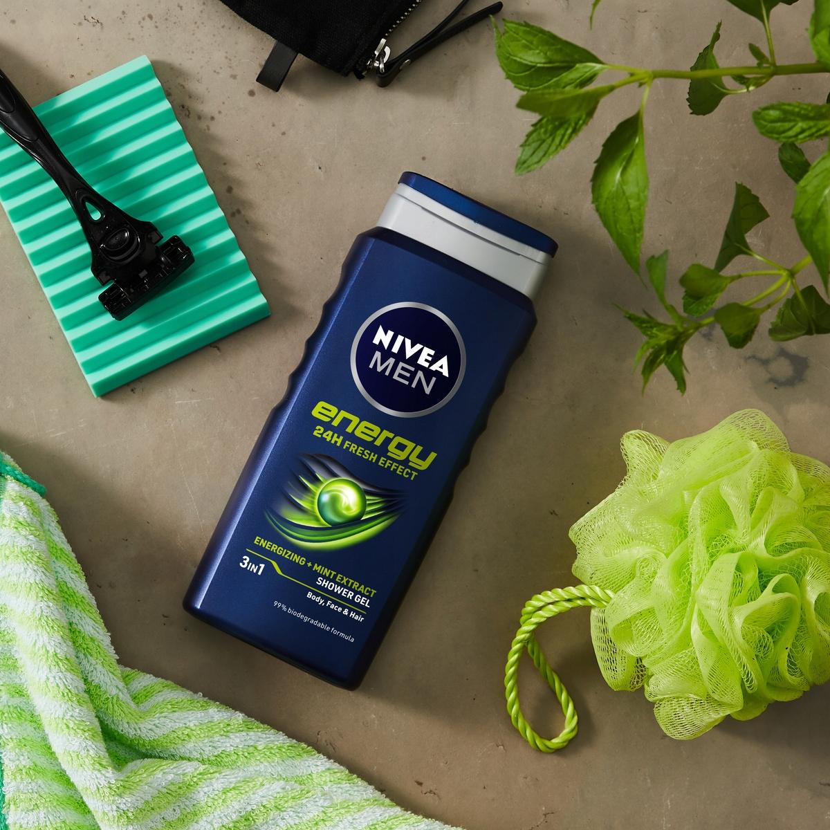 NIVEA Men Żel pod prysznic Energy 250 ml - obrazek 8