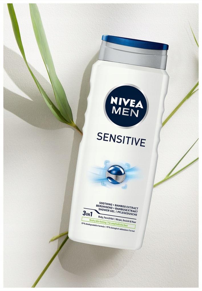 NIVEA MEN Żel pod prysznic Sensitive 500ml - obrazek 2