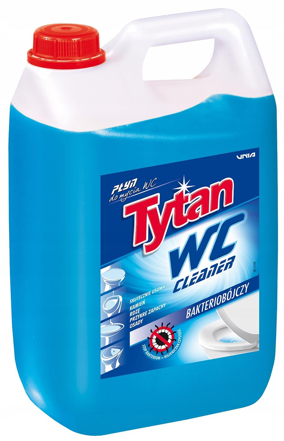 Tytan Płyn do Mycia Toalety WC Bakteriobójczy Niebieski 5kg Zapas - obrazek 2