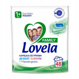 Lovela Family Kapsułki Hipoalergiczne do prania bieli i kolorów 48 sztuki