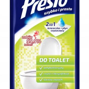 PRESTO Ściereczki Nawilżane Do Czyszczenia Toalet WC Dezynfekcja 48 sztuk