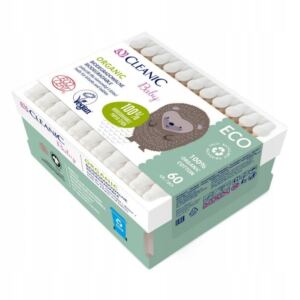 CLEANIC BABY ECO PATYCZKI Z OGRANICZNIKIEM 60SZT
