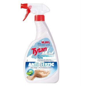 Tytan Anti Septic Dezynfekujący Płyn do Rąk i Powierzchni Spray 500ml