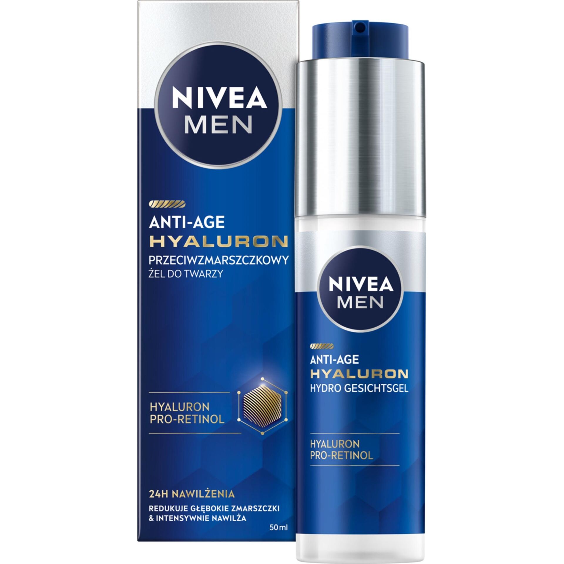 NIVEA MEN HYALURON Przeciwzmarszczkowy Żel do twarzy, 50 ml - obrazek 8