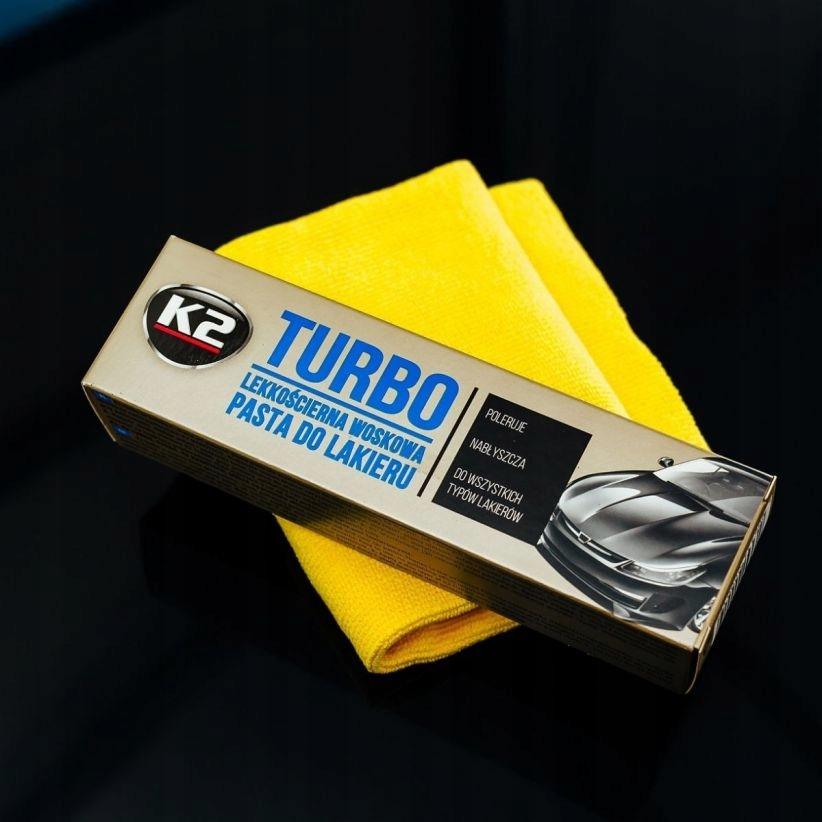 K2 TURBO TEMPO 120G K001 NABŁYSZCZAJĄCA PASTA POLERSKA DO LAKIERU - obrazek 3