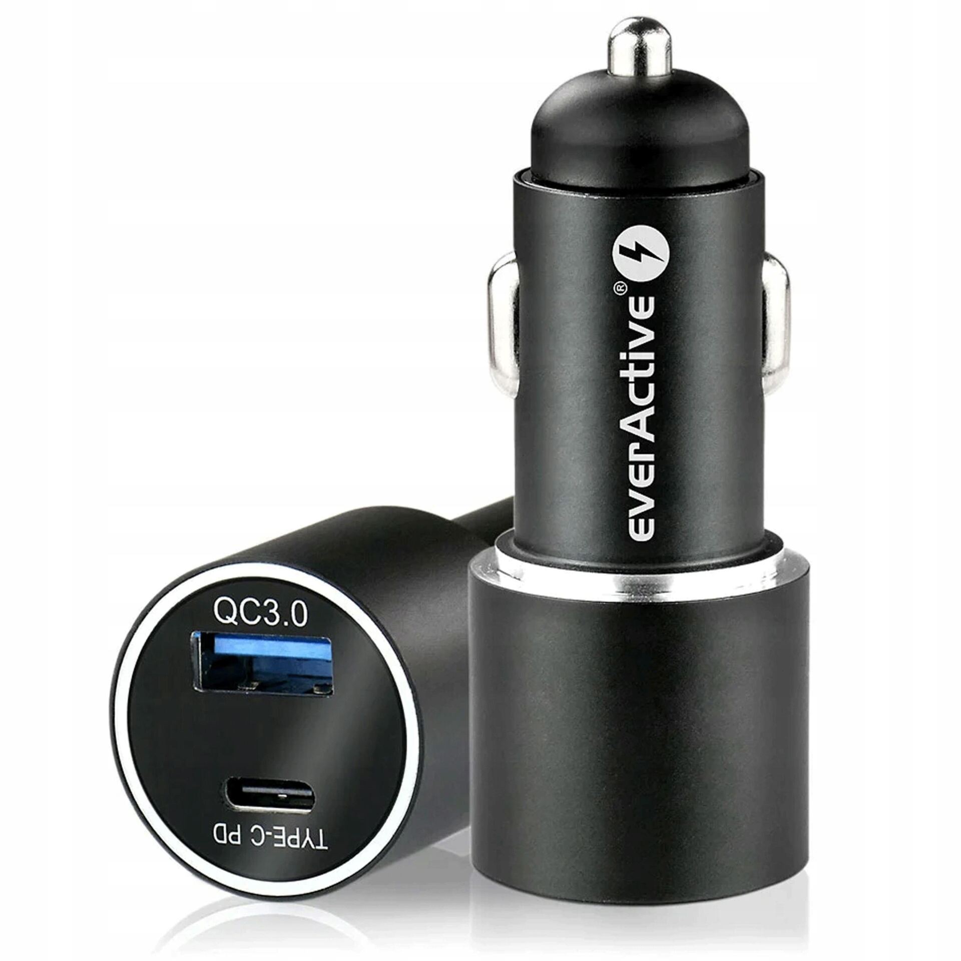 EverActive Szybka Ładowarka Samochodowa do samochodu USB 36W