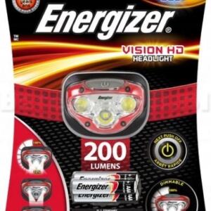 Energizer Latarka Czołowa mocna 3tryby świecenia Vision HD 200+3baterie AAA