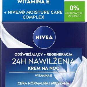 NIVEA 24H NAWILŻENIA ODŚWIEŻAJĄCY KREM NA NOC CERA NORMALNA 50 ml
