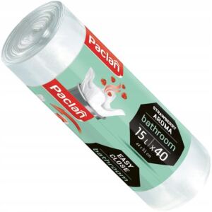 PACLAN Worki na Śmieci Łazienkowe 15 L - 40 szt Zapach Truskawkowy