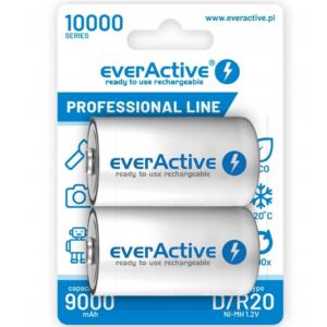 EverActive Akumulator NiMH D (R20) 10000mAh 2szt. ready to use wytrzymałe