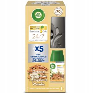 AIR WICK ODŚWIEŻACZ POWIETRZA +WKŁAD DRZEWO SANDAŁOWE WANILIA 250ML KOMPLET