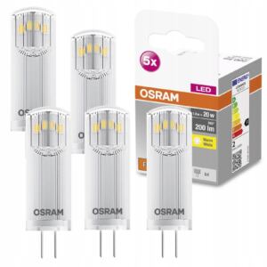 OSRAM 呕AR脫WKI LED LEDOWA G4 1.8W=20W 2700K 200LM CIEP艁A BIEL 5 SZTUK
