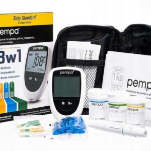 GLUKOMETR PEMPA 3w1 GLUKOZA CHOLESTROL KW MOCZOWY