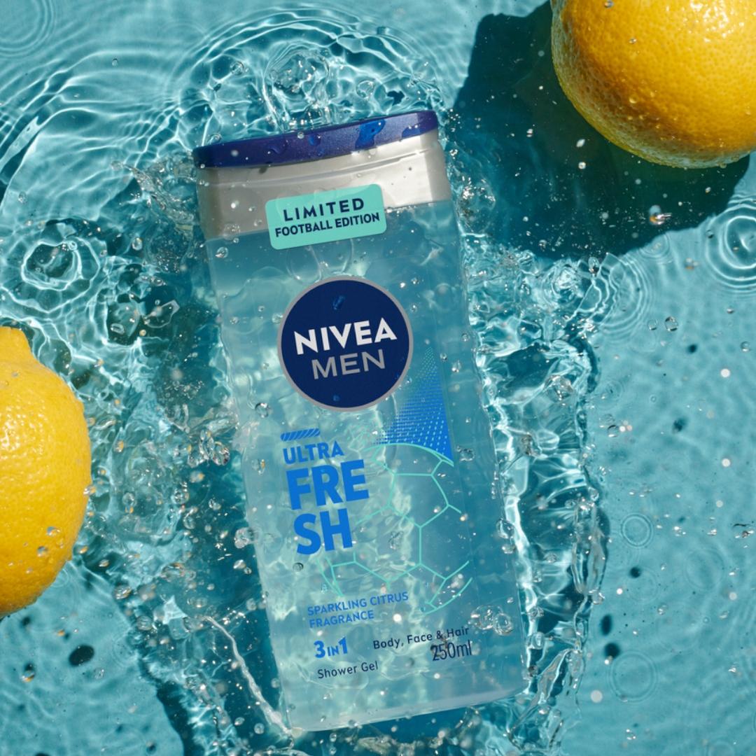NIVEA MEN Ultra Fresh Żel pod prysznic 250 ml - obrazek 3