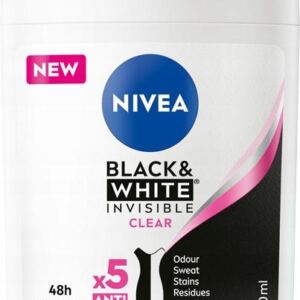 NIVEA Antyperspirant w sztyfcie Black & White Clear, 50 ml