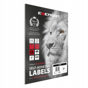 Emerson ART 025 ETYKIETA A4 70mm x 32mm BIAŁA, opakowanie 25 arkuszy