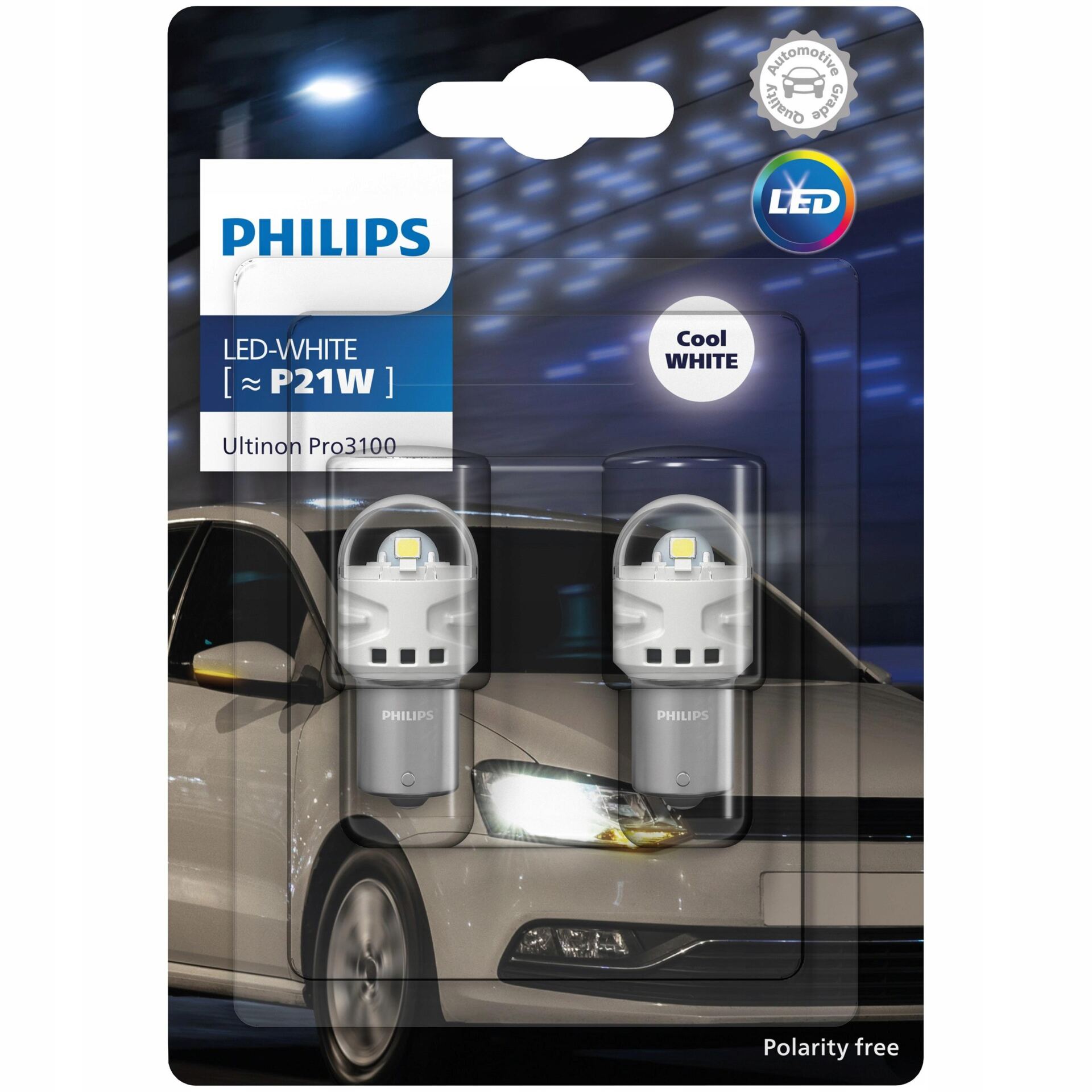 Żarówki LED PHILIPS Ultinon Pro3100 P21W 6000K - obrazek 2