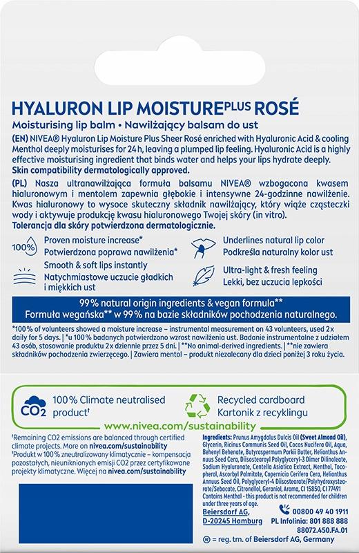 NIVEA HYALURON MOISTURE PLUS Balsam pomadka do ust - obrazek 11