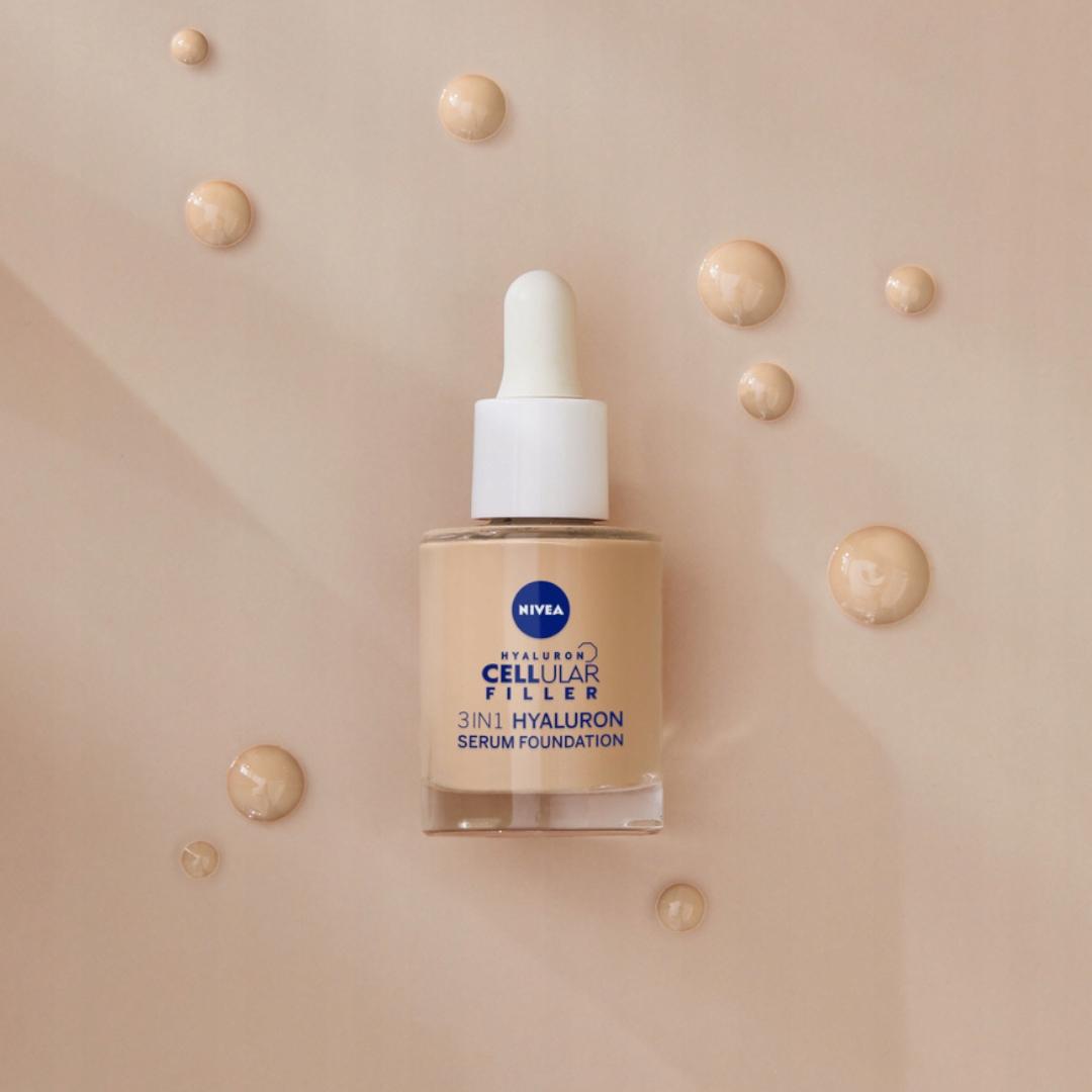 NIVEA HYALURON CELLULAR FILLER 3W1 SERUM-PODKŁAD kolor jasny, 30ml - obrazek 13