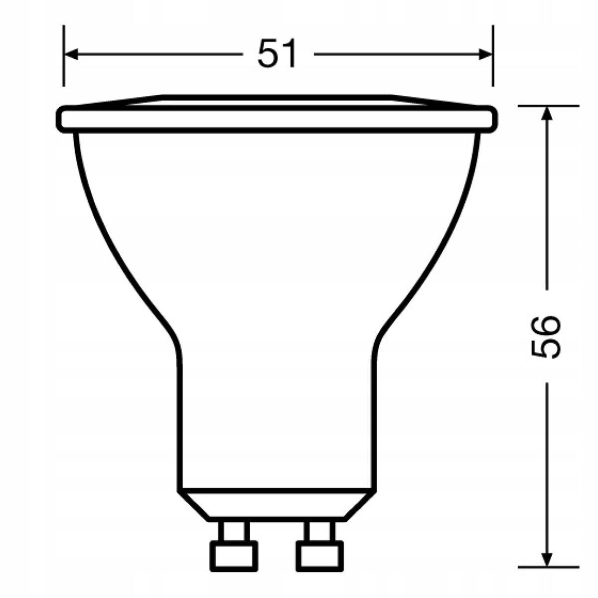 OSRAM Żarówka LED HALOGEN GU10 4,5W = 35W 4000K - obrazek 7