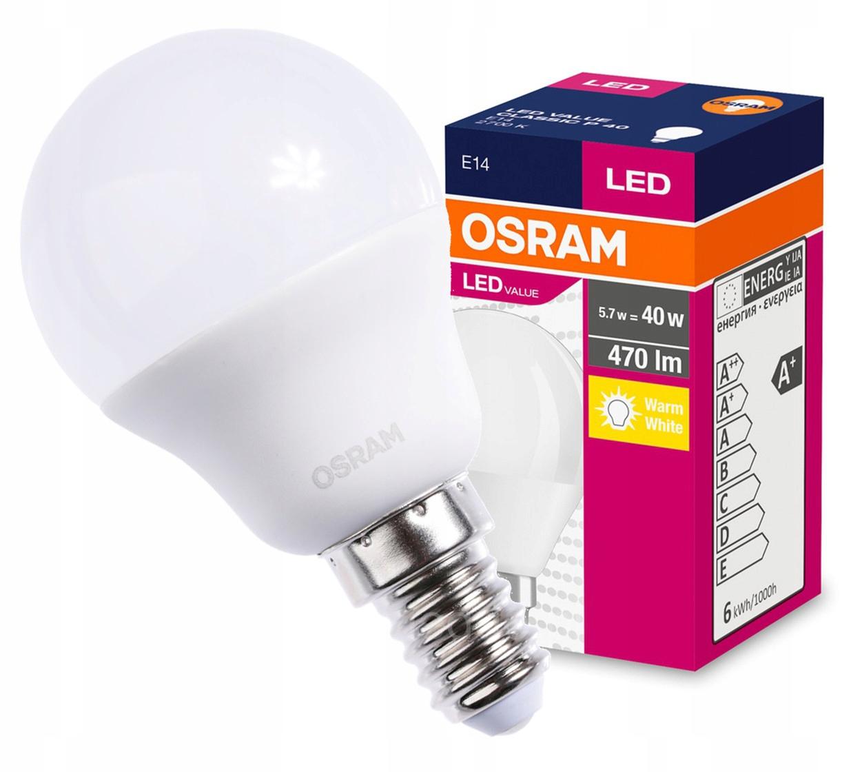 OSRAM Żarówka LED E14 5W 40W 470lm P40 2700K - obrazek 8