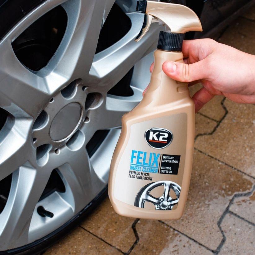 K2 Felix Skuteczny Płyn do Mycia Felg Kołpaków Alufelg 750ml K167M - obrazek 2