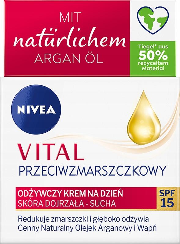 NIVEA Krem na Dzień Vital Przeciwzmarszczkowy Odżywczy, 40 ml - obrazek 2