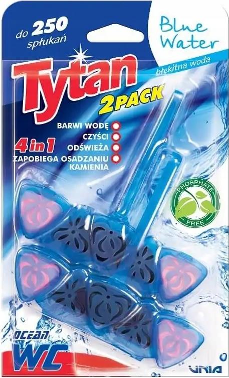 Tytan Kostka do Spłuczki Barwiąca Wodę Blue Water 2x50g - obrazek 3