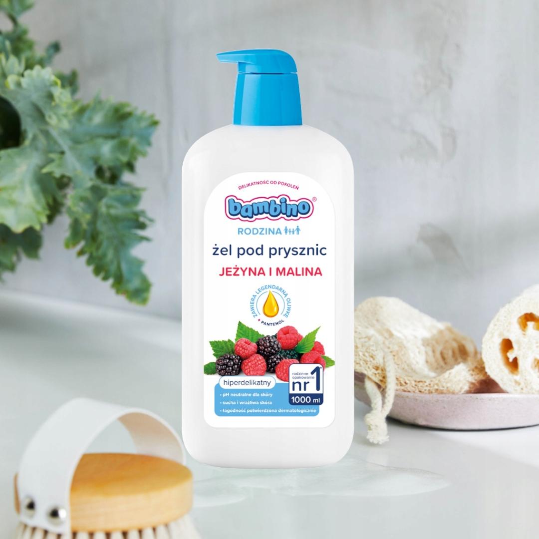 BAMBINO Rodzina Żel pod prysznic o zapachu jeżyn i malin, 1000 ml - obrazek 6
