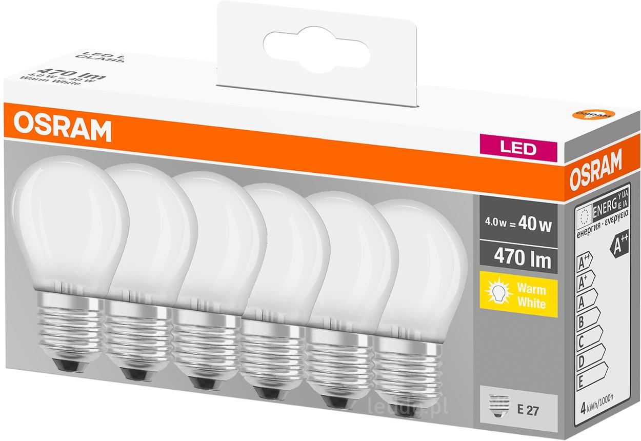 Osram żarówka kulka LED E27 4W=40W 470lm 2700K x3 - obrazek 12