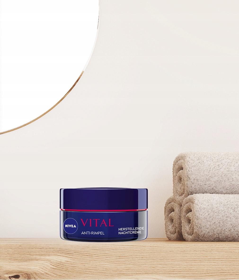 NIVEA Krem na Noc Vital Przeciwzmarszczkowy Regenerujący, 50 ml - obrazek 3