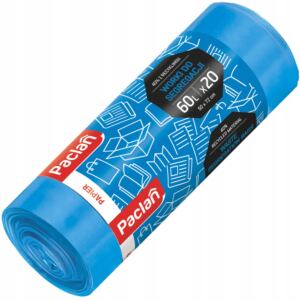 WORKI NA ŚMIECI PACLAN SEGREGACJI PAPIER KARTONY 60L 20SZT MOCNE WYTRZYMAŁE